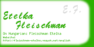 etelka fleischman business card